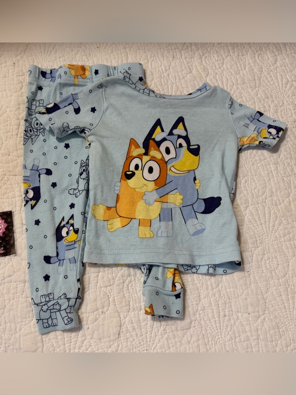 Disney Blue and Yellow Cartoon Puppy Kids Pajama Set